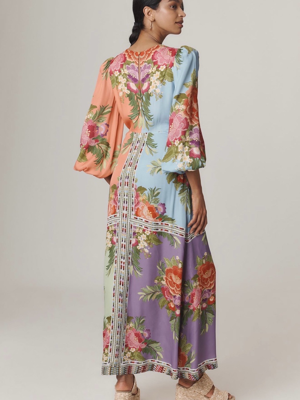 Farm Rio x Anthropologie long-sleeve v-neck maxi dress - Picture 3 of 12